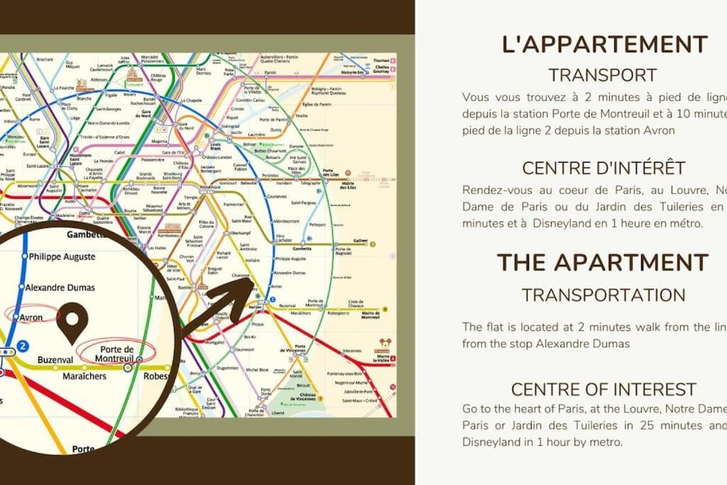 12.Appart 4Pers#1 Bedroom #Pere Lachaise #Nation باريس المظهر الخارجي الصورة